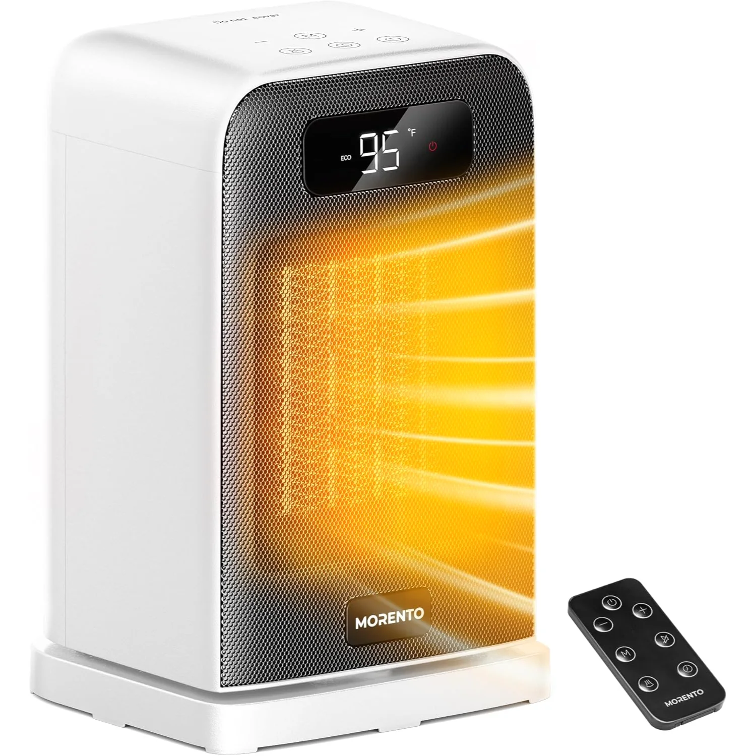 MORENTO portable ceramic heater in white with remote
